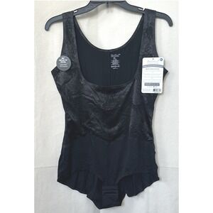 NWT UnderWhere? Luxury Collection Sheen Jacquard WYOB Bodysuit Black Firm Sz XL